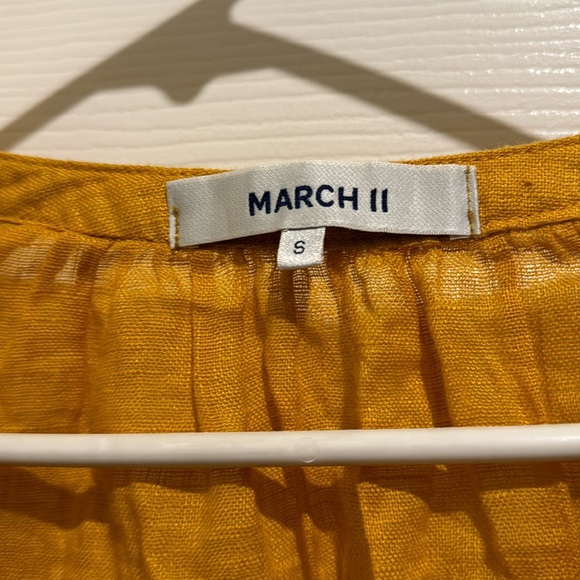 March II Blouse Yellow Size S - Picture 2 of 4